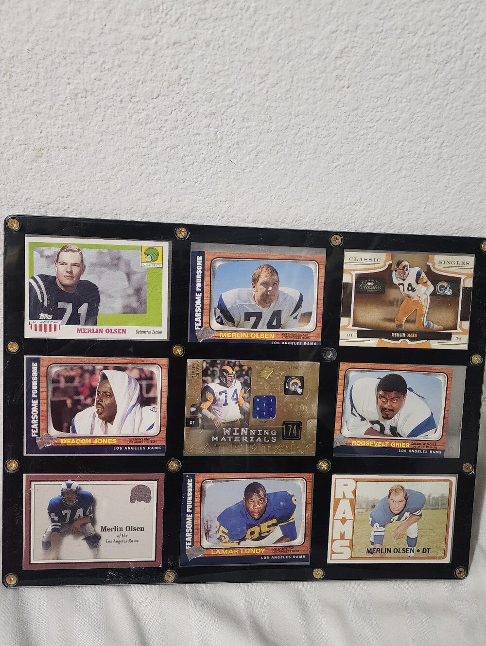 NFL Topps  Card Display - Blue & Gold